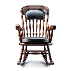 Fototapeta premium Elegant Traditional Rocking Chair Isolated on White
