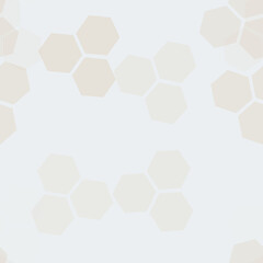 seamless hand-drawn abstract background with hexagons