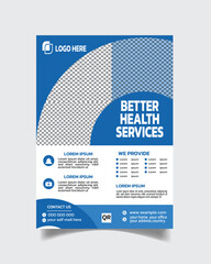 Elegance healthcare flyer or medical flyer template unique healthcare cover design layout