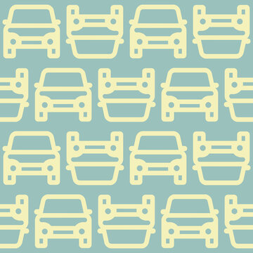 Abstract seamless pattern for boy. Minimalist background with truck car, all - terrain vehicle, rally, race, drive and speed modern creative wallpaper in flat style.