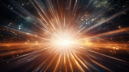 Obraz premium Flash of cosmic energy or entrance to heaven