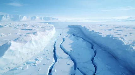  Melting glaciers of Antarctica Cracks in the ice © Sameer