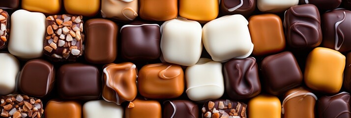 This close-up photo showcases a diverse assortment of candies in vivid colors and shapes.