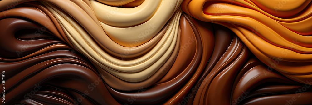 Poster a detailed view of a wallpaper featuring a combination of brown and yellow colors.
