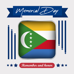 Comoros Memorial Day Vector Illustration