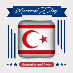 Northern Cyprus Memorial Day Vector Illustration