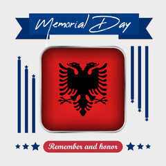 Albania Memorial Day Vector Illustration