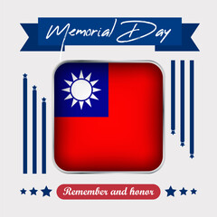 Taiwan Memorial Day Vector Illustration