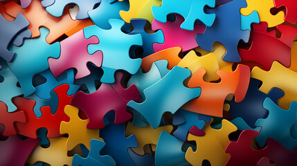 colorful puzzle pieces background