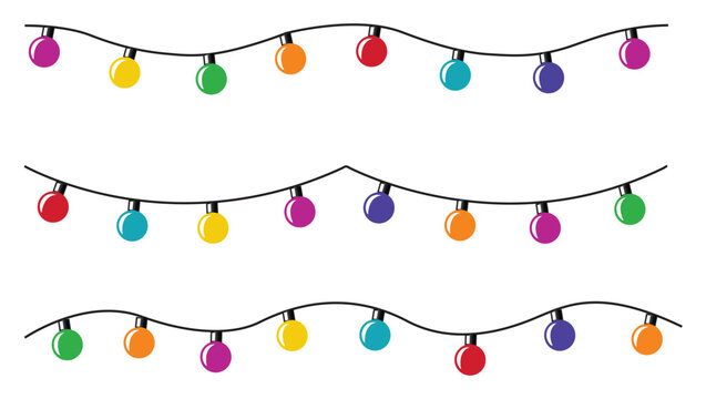 Christmas lights background. Vector 