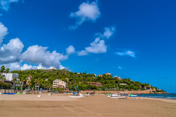 Benicassim Spain Voramar beach Costa del Azahar in summer popular Spanish tourist destination