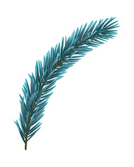 Blue Christmas Fir Branch