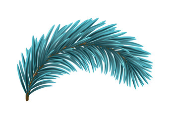 Blue Christmas Fir Branch