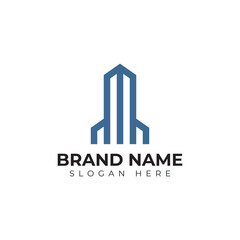 premium vector building logo in modern and minimalist style with creative concept idea