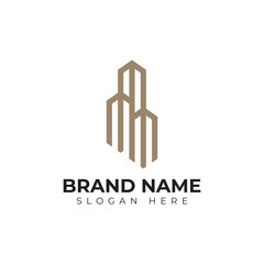 premium vector building logo in modern and minimalist style with creative concept idea