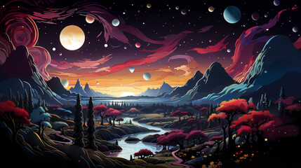 Fictional Planet Landscape