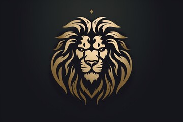 Lion's Authority: An art deco logo featuring a stylized lion, evoking strength and authority synonymous with success in finance