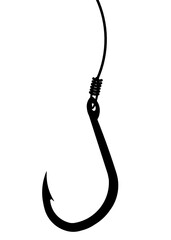 fishing hook silhouette