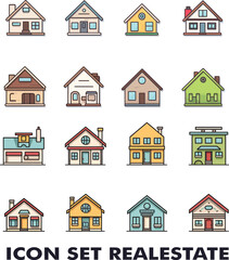 icon set real estate vector illustration