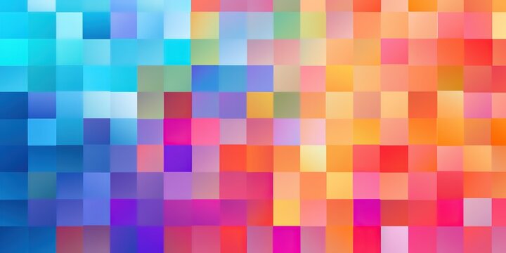 Color field pattern with colorful pieces showing a square abstract pattern.