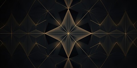Geometric symmetric pattern, dark background, simple minimal backgrounds. Generative AI	
