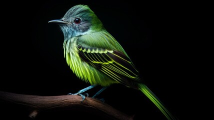 Acadian Flycatcher animal neon Color illustration AI Generated pictures