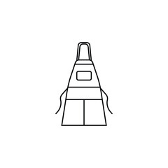 kitchen apron vector type icon