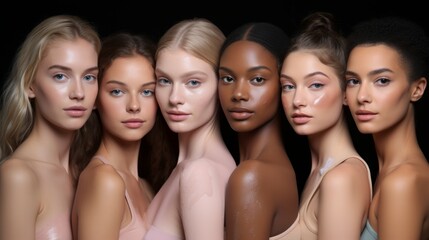Obraz premium women with different skin ai generated
