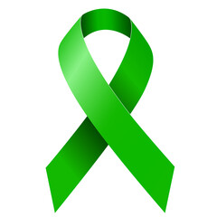 Teal Awareness ribbon. Awareness for Glaucoma, Organ Donation, Liver Cancer, Scoliosis, lymphoma, Gallbladder and bile duct, mental health. PNG file on transparent background