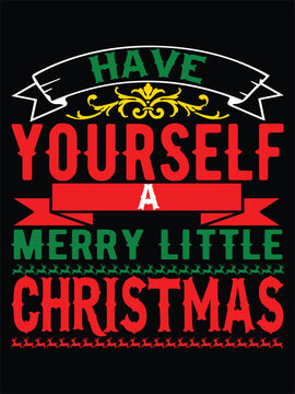 christmas day best typography t-shirt design 