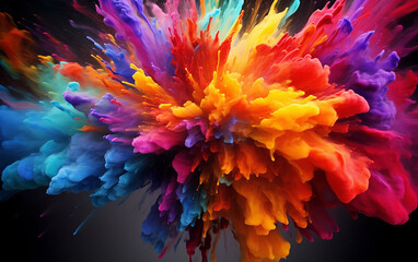 explosão de cores vibrantes  - obrazy, fototapety, plakaty