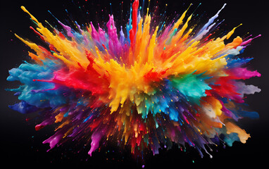 explosão de cores vibrantes 