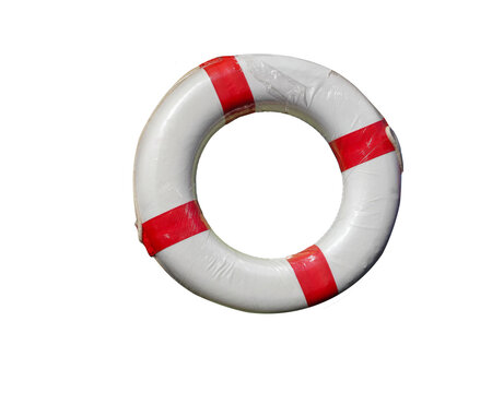 life buoy isolated on white background with clipping path.