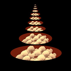 Christmas tree with candles and decorations, unorthodox