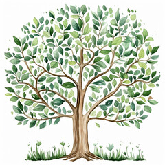 Ai Generated amazing art tree with leaves