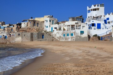Tifnit town, Morocco. Places of Morocco. - obrazy, fototapety, plakaty