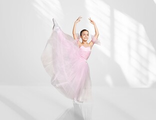 Tender young ballerina performing dancing © BillionPhotos.com