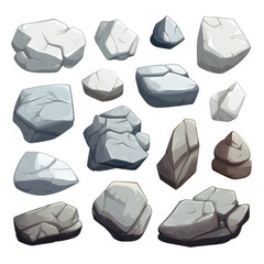 2D stone vector