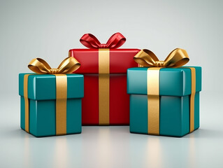 presentes de natal em fundo branco 