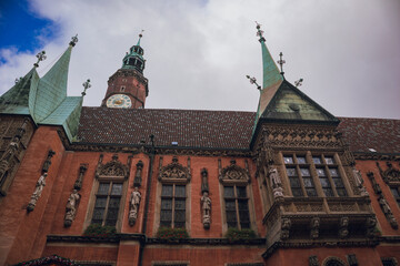 Wroclaw Town Hall at Wrocław Market Square(Rynek) , Wroclaw, Silesia, Poland
