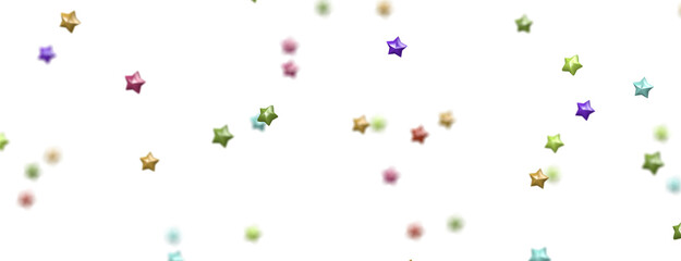 Celestial Splendor Unveiled: 3D Colorful Stars Rain Illustration Enchants