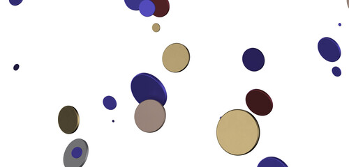 Shimmering Bliss: Mesmeric 3D Illustration Depicting Glistening gold Confetti