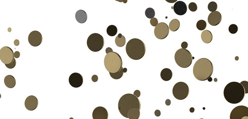 Sparkling Jubilation: Breathtaking 3D Illustration of Sparkling gold Confetti Celebration