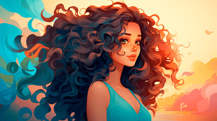 Vibrant Minimalist Teenage Girl