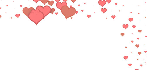 hearts on a pink background. 3d render illustration for advertising. Valentine's Day.