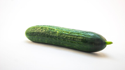 ugly cucumber on a white background