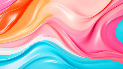 Abstract Colorful Waves Background Wallpaper. 