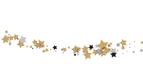 Gilded Rainfall: Experience the Magic of a 3D Gold Stars Shower