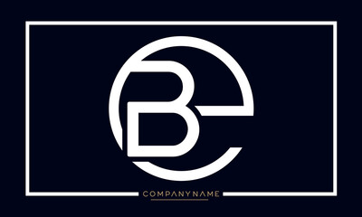 BE or EB Alphabet Letters Logo Monogram