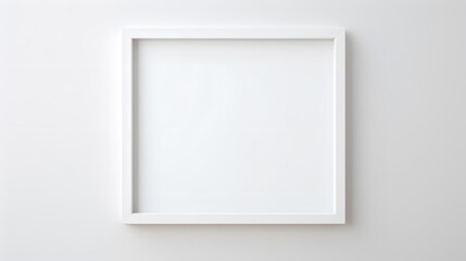 Blank white frames on the wall mockup